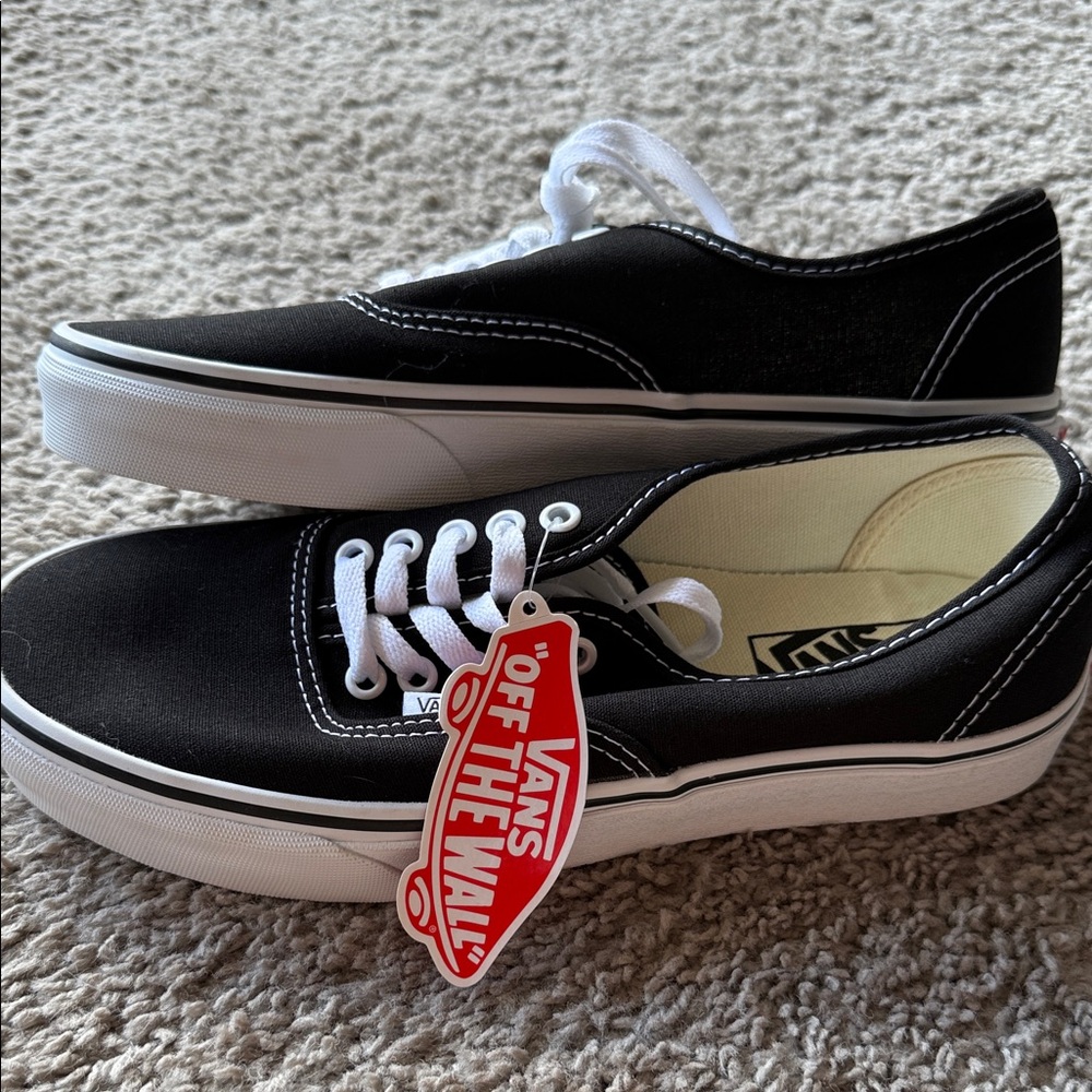 Vans Black and White Canvas Shoes